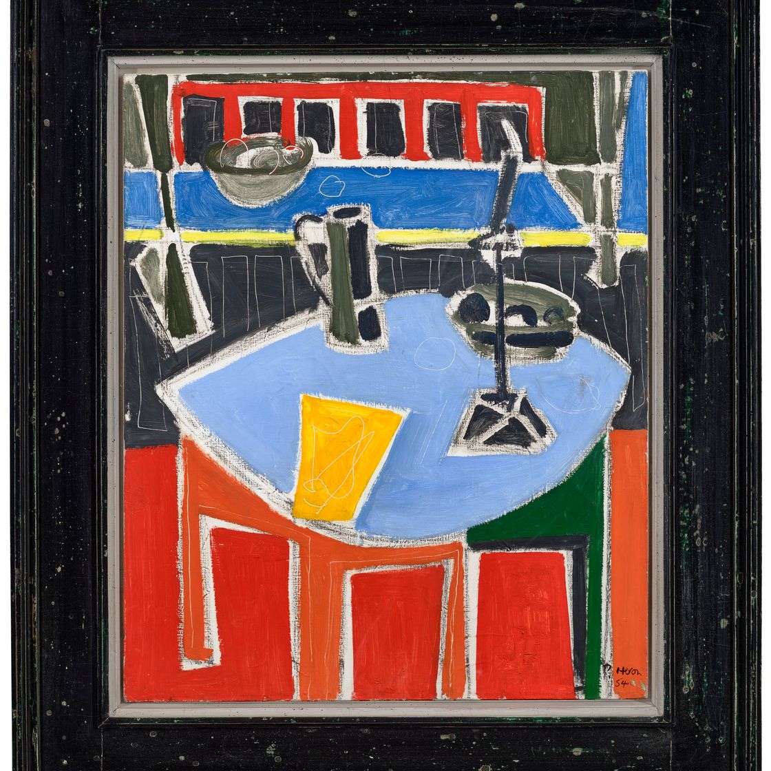 Patrick Heron — Синий стол и красный ковер, изображение 2