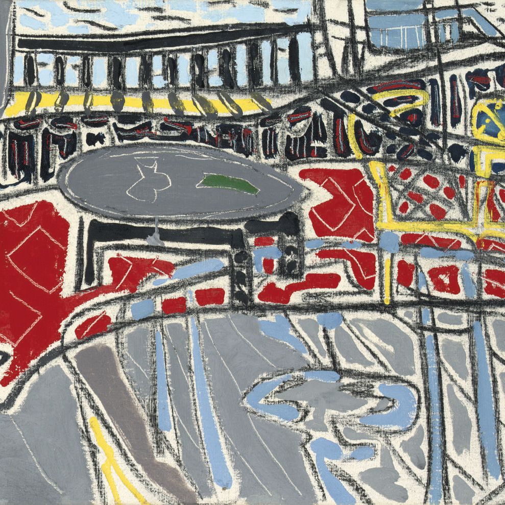 Patrick Heron — Окно Сент-Айвза с красной ковровой дорожкой