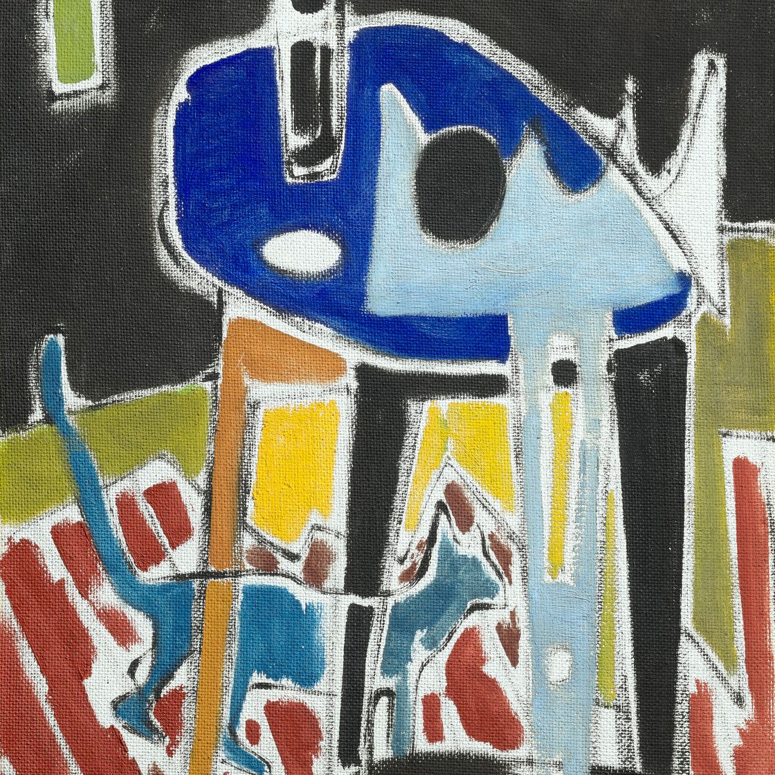 Patrick Heron — СИНИЙ КОТ ПОД СТОЛОМ : 1954, изображение 1