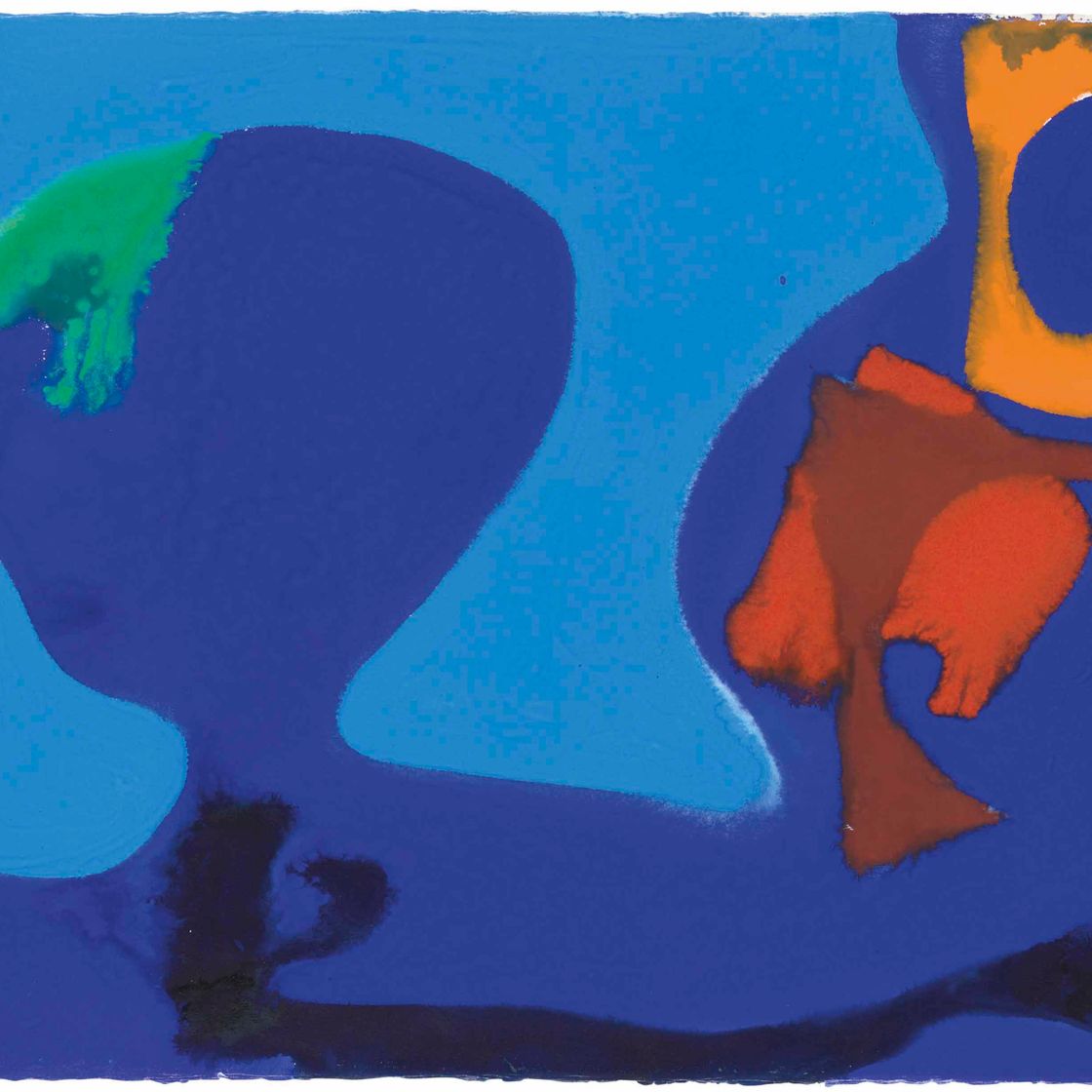 Patrick Heron — Лазурь и Ультра переплетены (красный и коричневый наложены друг на друга) : июль 1969