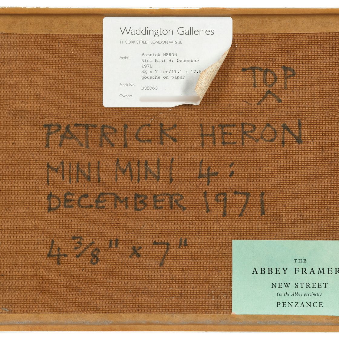 Patrick Heron — Мини-Мини 4 : декабрь 1971 года, изображение 3