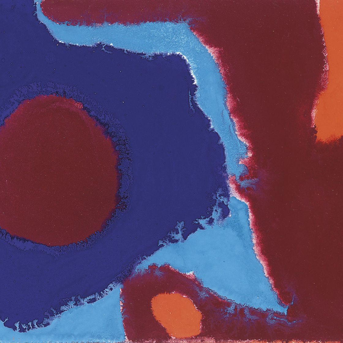 Patrick Heron — Блуждающие по диагонали синие и красные