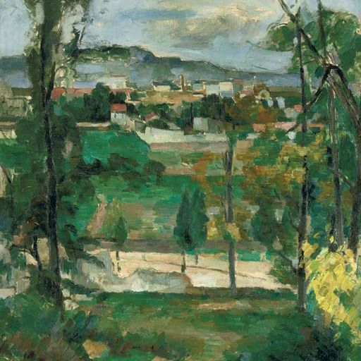 Paul Cézanne — Деревня Дерьер-ле-Арбр, Иль-де-Франс