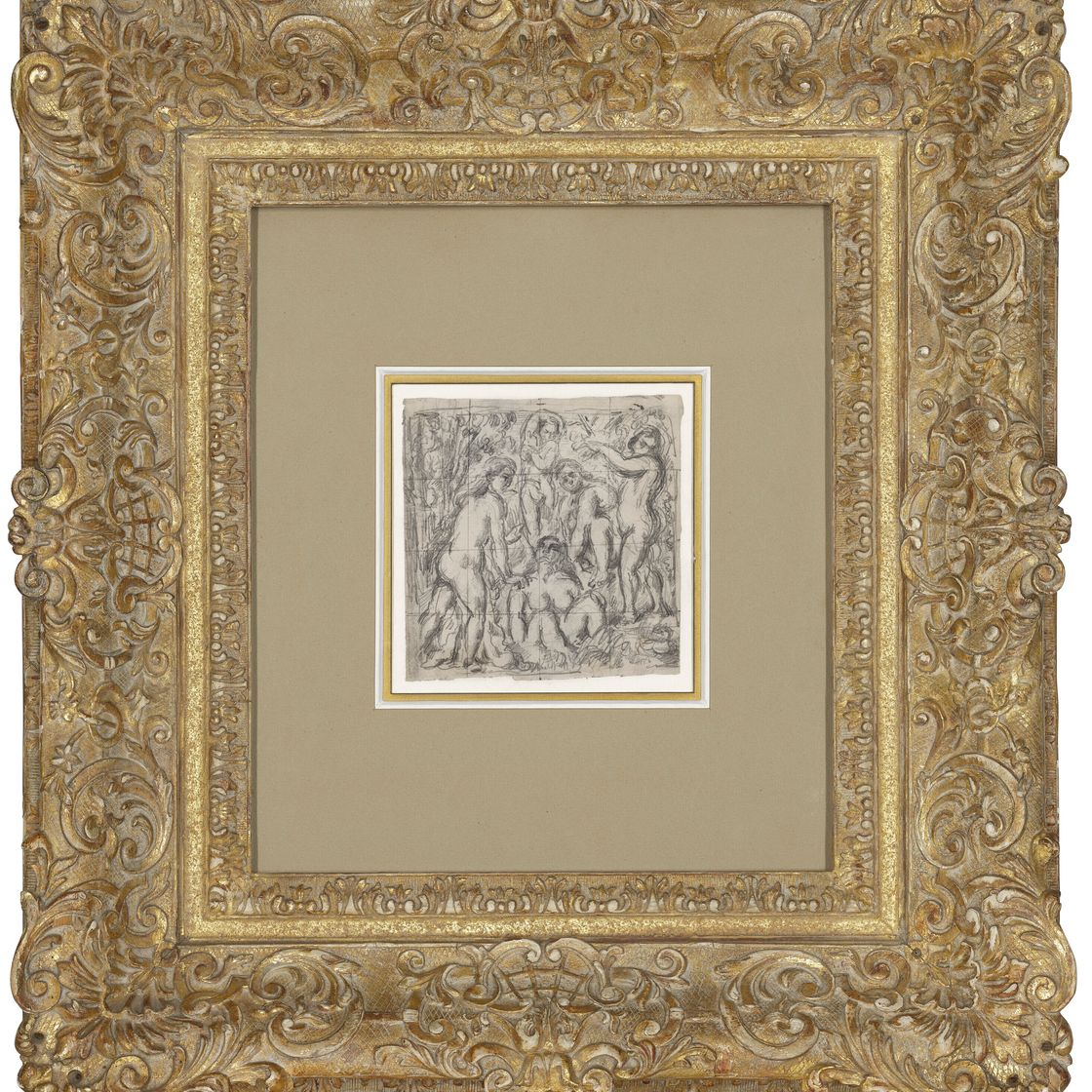 Paul Cézanne — Четыре беньезийца (справа); Этюды беньезийца (сзади), изображение 2