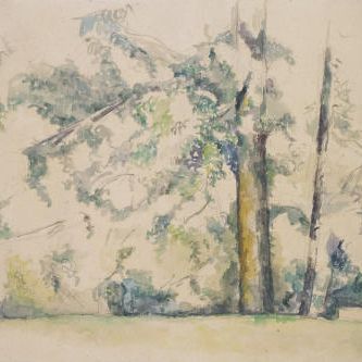 Paul Cézanne — Большие деревья в саду Буффан
