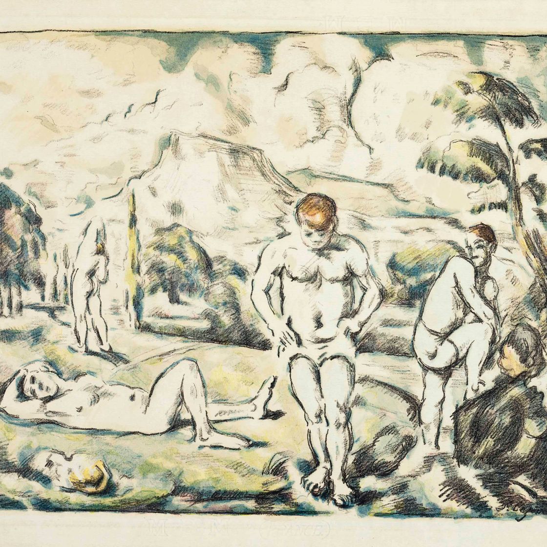 Paul Cézanne — Мясные деликатесы (большая тарелка)