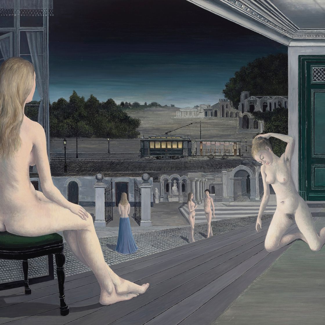Paul Delvaux — Вечер в могиле, изображение 1