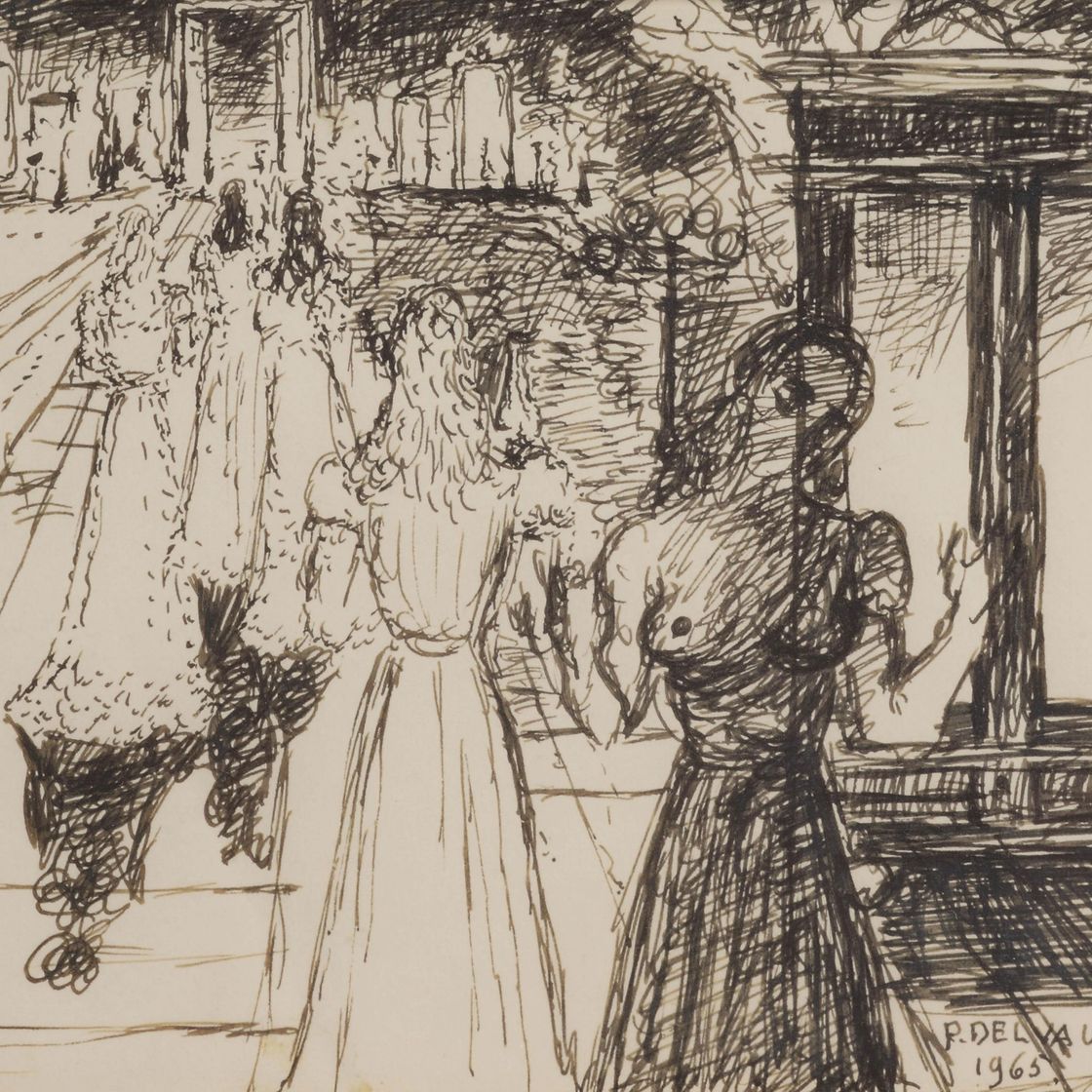 Paul Delvaux — Этюд для фильма "Конец путешествия" (1968), изображение 3