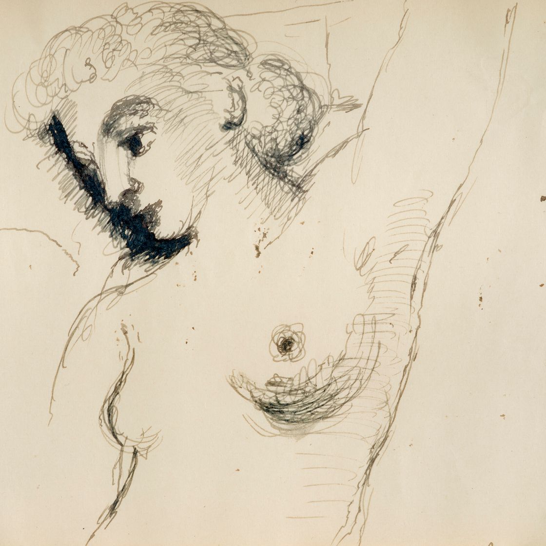 Paul Delvaux — Бюст женщины в профиль, изображение 1