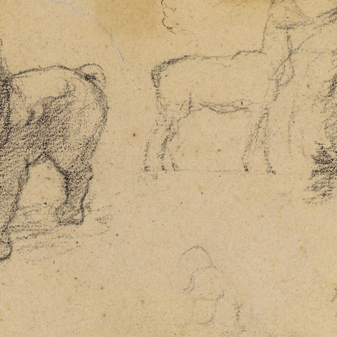 Paul Gauguin — Львиные этюды, Шеврейль, портрет человека