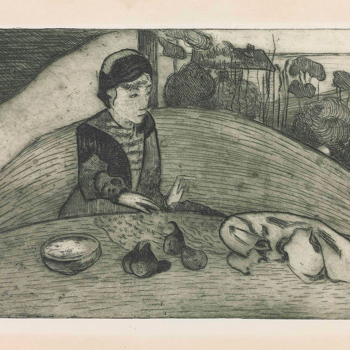 Paul Gauguin — Женщина с фигурами