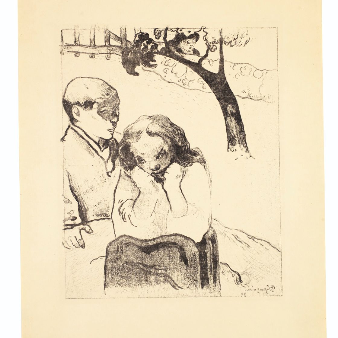 Paul Gauguin — Несчастные люди, из 10 цинкографий