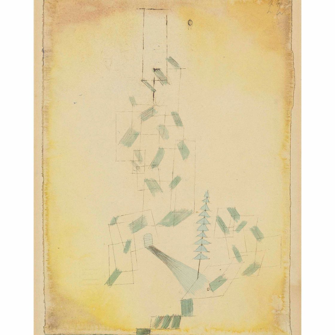 Paul Klee — Баум-ам-Бах (Постройка у ручья)