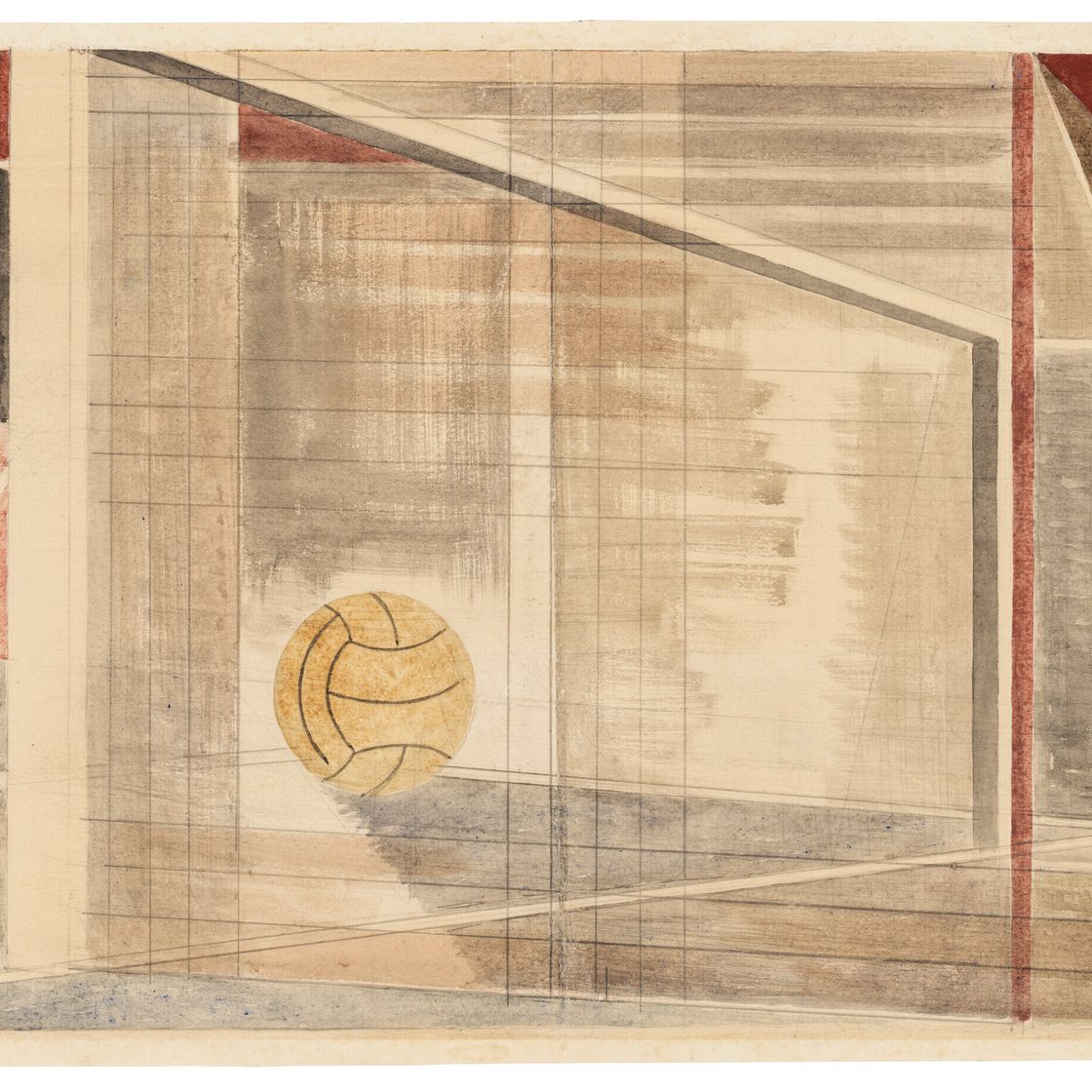 Paul Nash — Двустороннее исследование на тему "Футболисты предпочитают ракушки", изображение 2