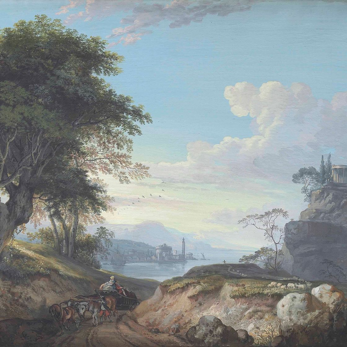 Paul Sandby — Пейзаж в стиле каприччио в итальянском стиле
