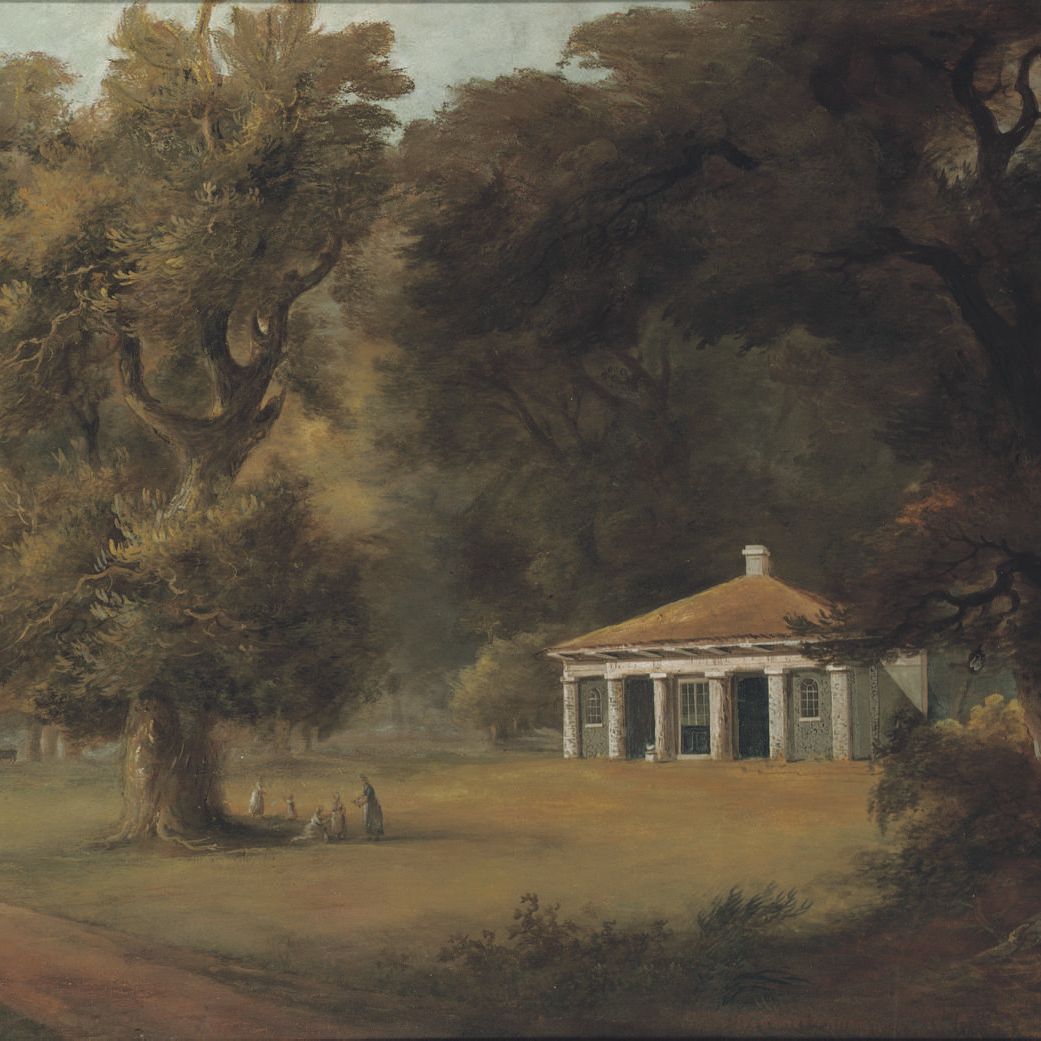 Paul Sandby — Вид на павильон на поляне