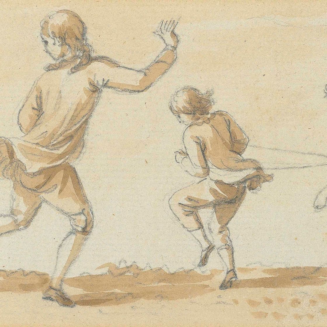 Paul Sandby — Дети, играющие в лошадок