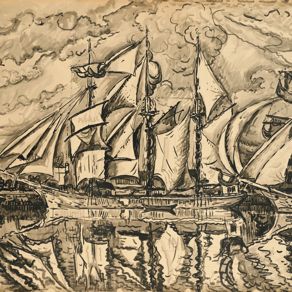 Paul Signac — Труа-матс-терре-невас. Вуаля! Сен-Мало, изображение 1
