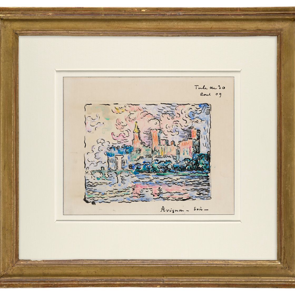 Paul Signac — Авиньон. Званый вечер (Папский замок), изображение 2