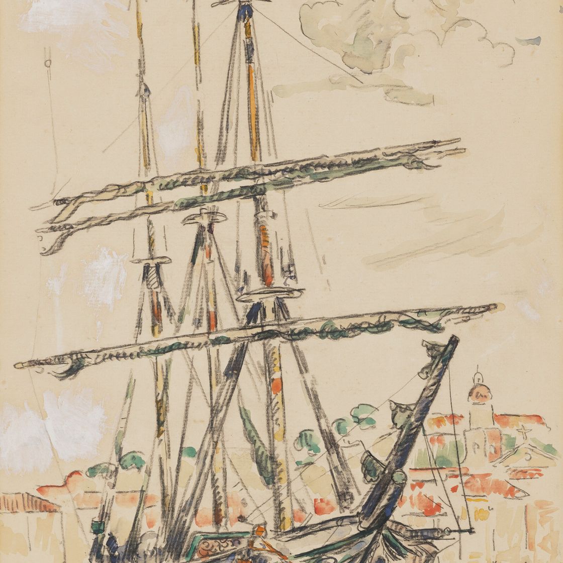Paul Signac — Сен-Тропе, набережная Труа-Матс-а-ке, изображение 1