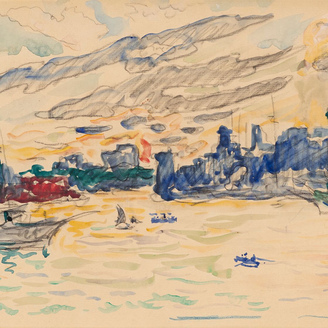 Paul Signac — Марсель. Старый порт, изображение 1