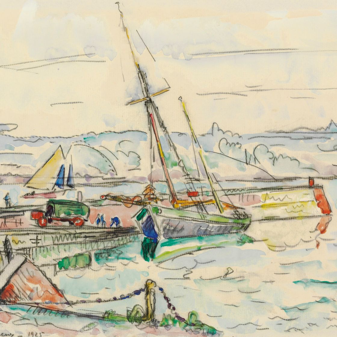 Paul Signac — Лезардрие, вуаль на набережной