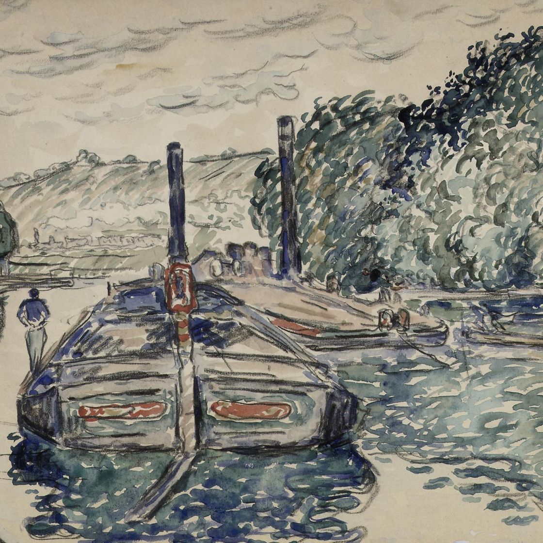 Paul Signac — Катание на лодке по реке Сена, Самоа