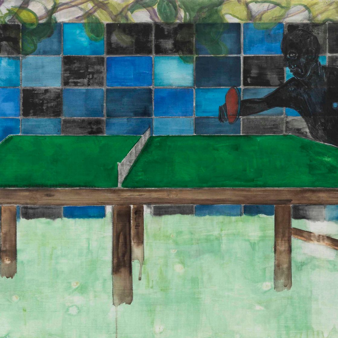 Peter Doig — Без названия, Игрок в пинг-понг