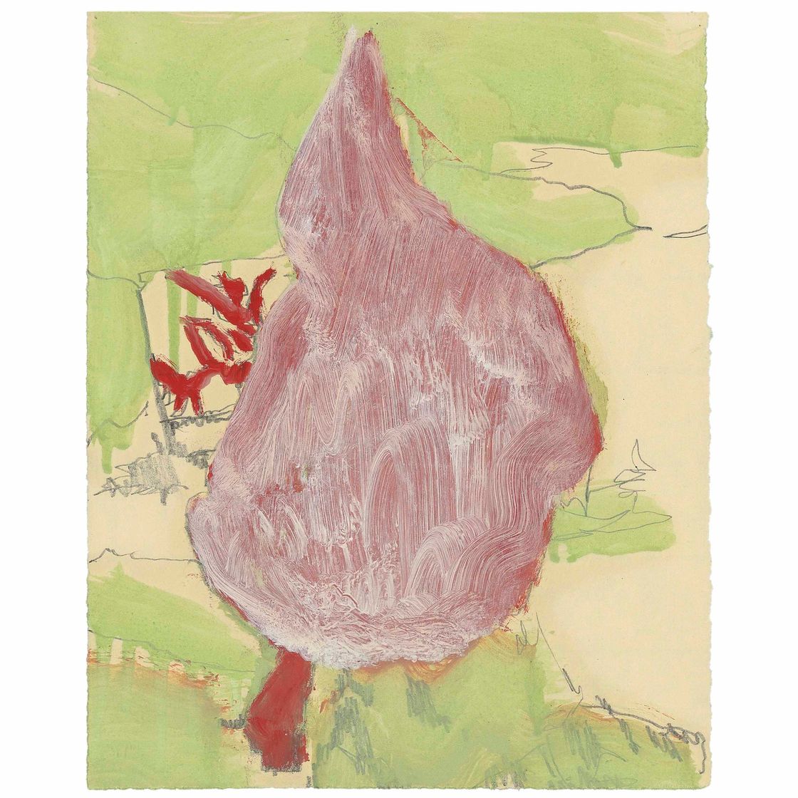 Peter Doig — Фигура в горном пейзаже (этюд)