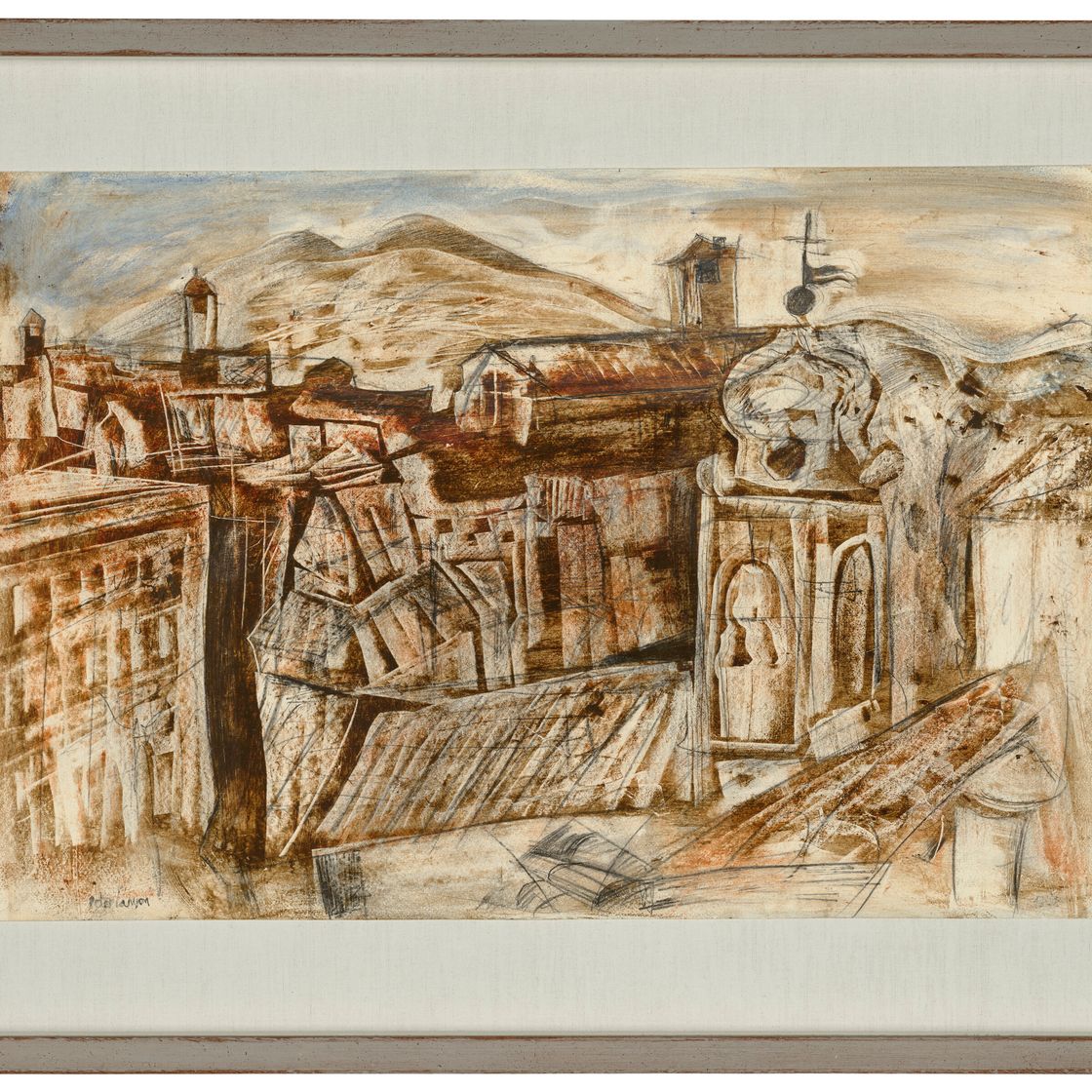 Peter Lanyon — Крыши домов, Италия (Перуджа), изображение 2