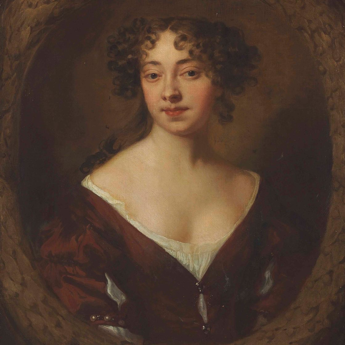 Peter Lely — Портрет леди Энн Дэшвуд, во весь рост, в искусственном венке