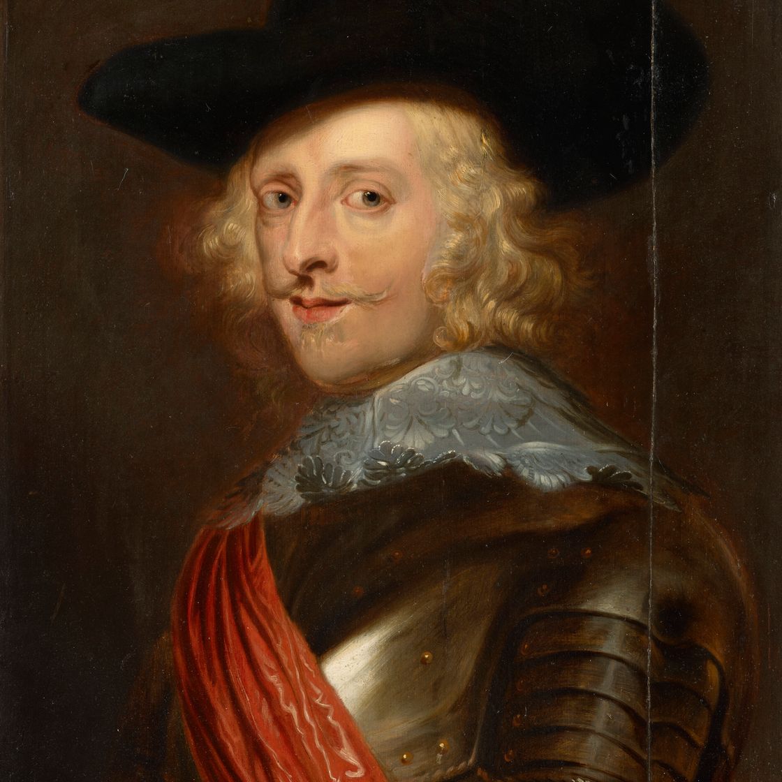 Peter Paul Rubens — Портрет кардинала-инфанта Фердинанда Австрийского (1606-1641), длиной до груди, в доспехах с красным кушаком