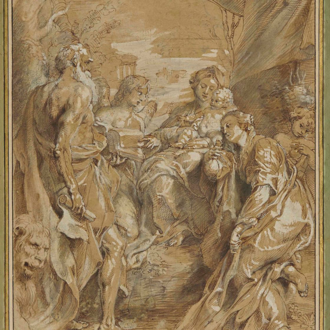 Peter Paul Rubens — Любовь к двум ангелам, Святой Екатерине и Святому Жерому, д'Апре Корреджо