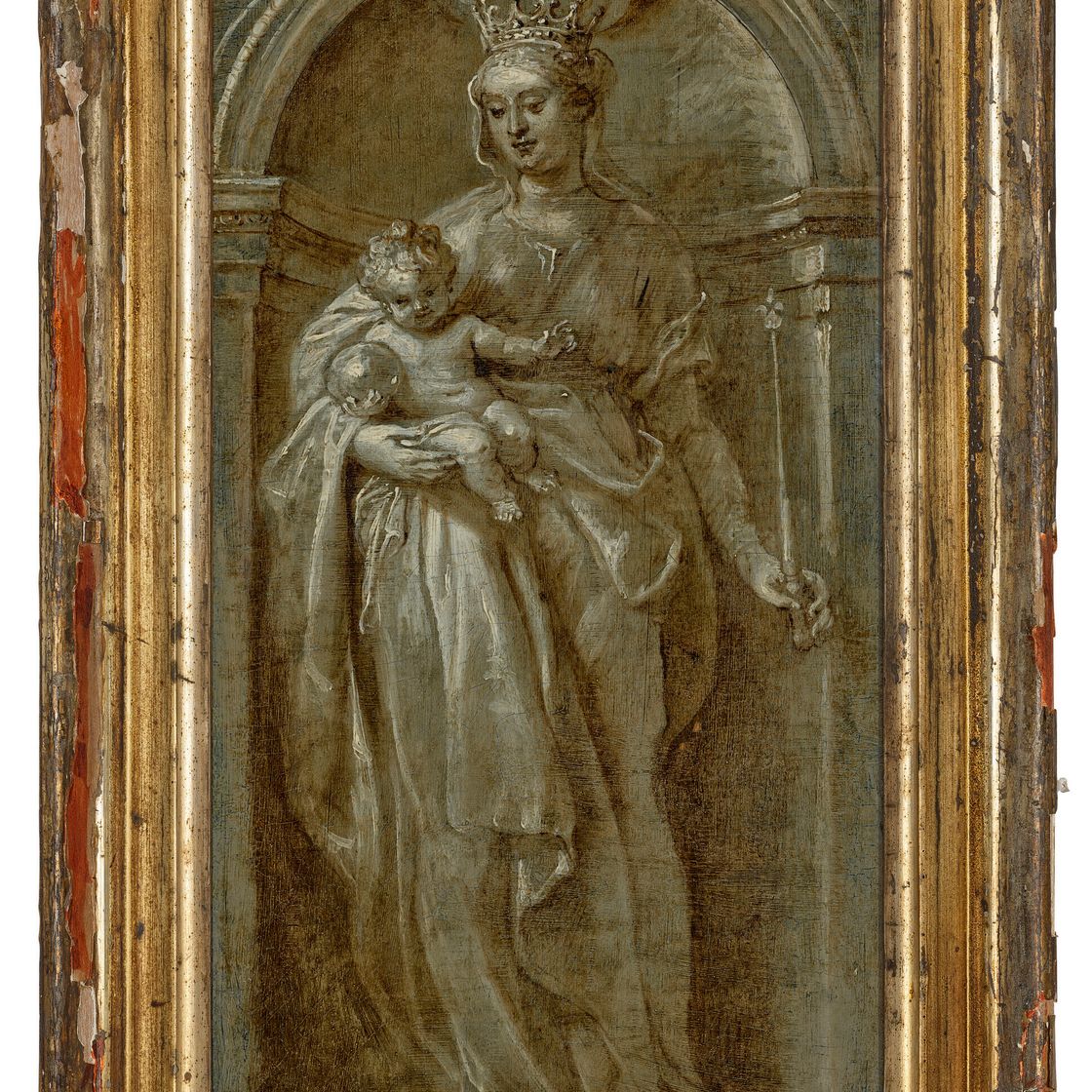 Peter Paul Rubens — Богородица с младенцем в нише - гризайль, изображение 2
