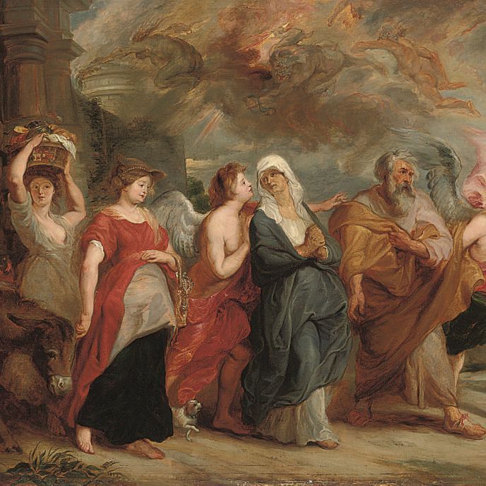 Peter Paul Rubens — Лот и его дочери бежали из Содома и Гоморры