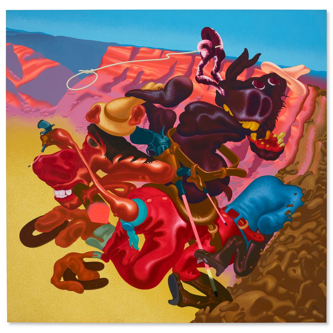 Peter Saul — Скромный ковбой, изображение 1