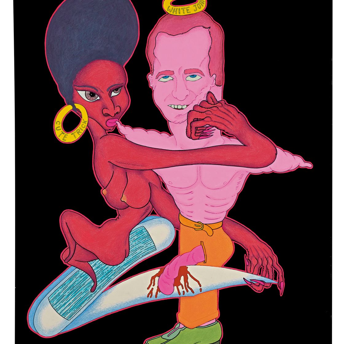 Peter Saul — Тупой Белый Джон, изображение 1