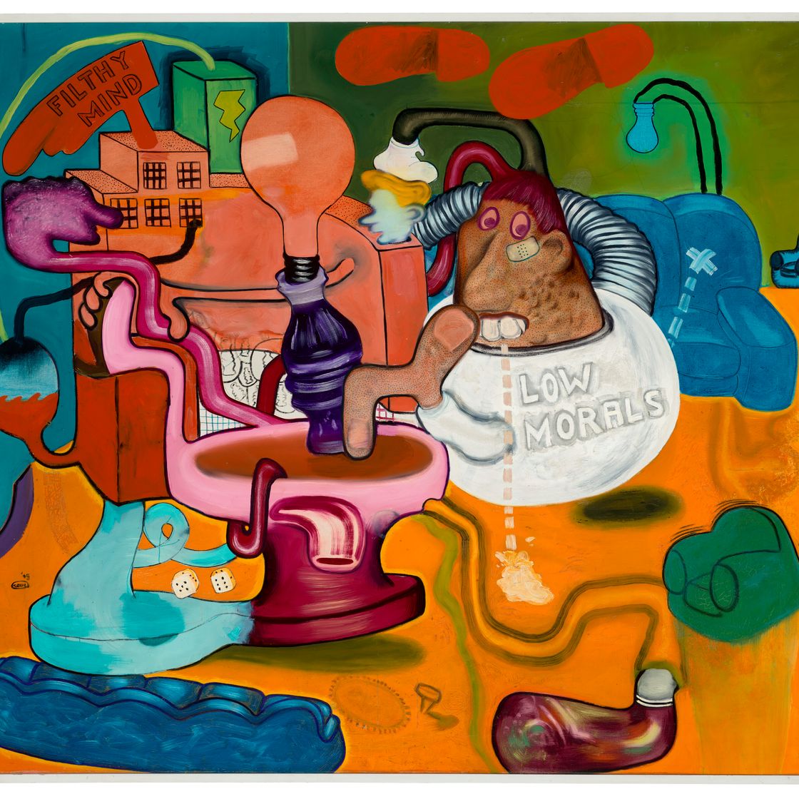 Peter Saul — Низкая мораль, Грязный Ум, изображение 2