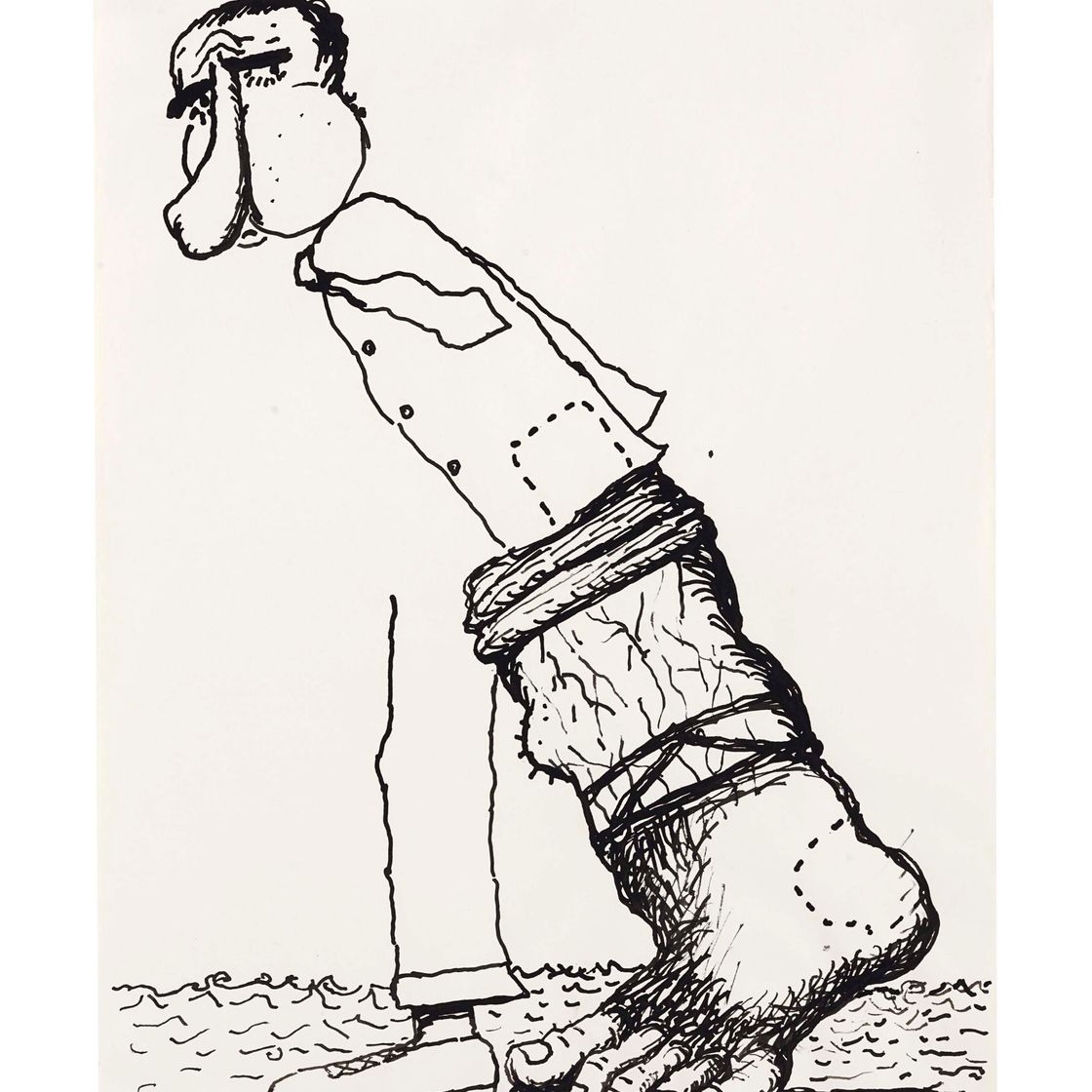 Philip Guston — Без названия (рисунок из серии "Флебит")