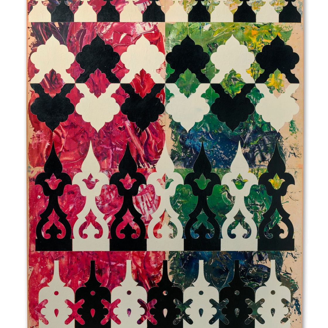 Philip Taaffe — Роспись с рядным орнаментом