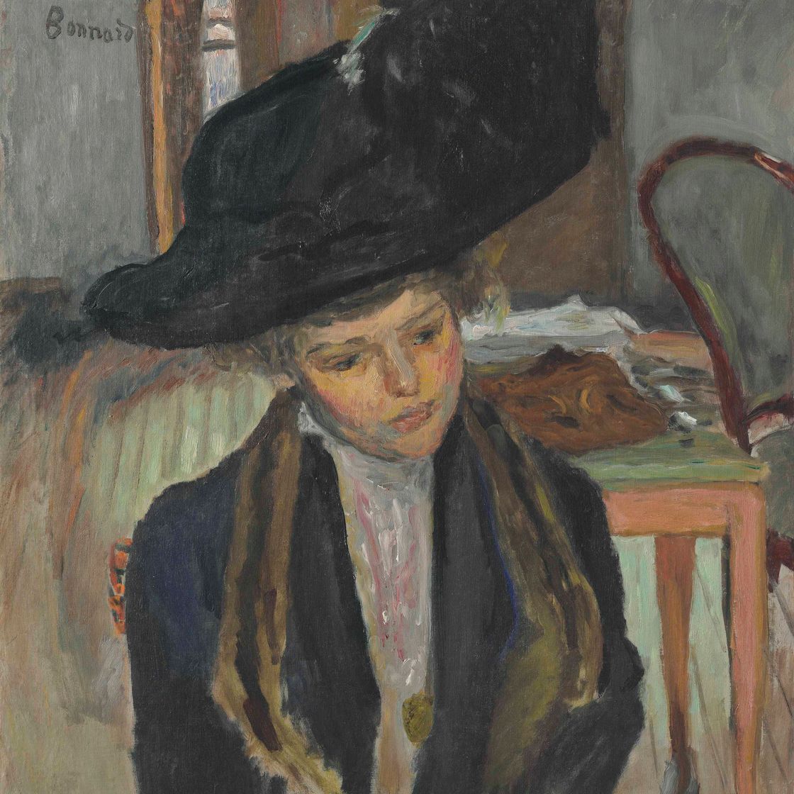 Pierre Bonnard — Молодая женщина в черной шапочке