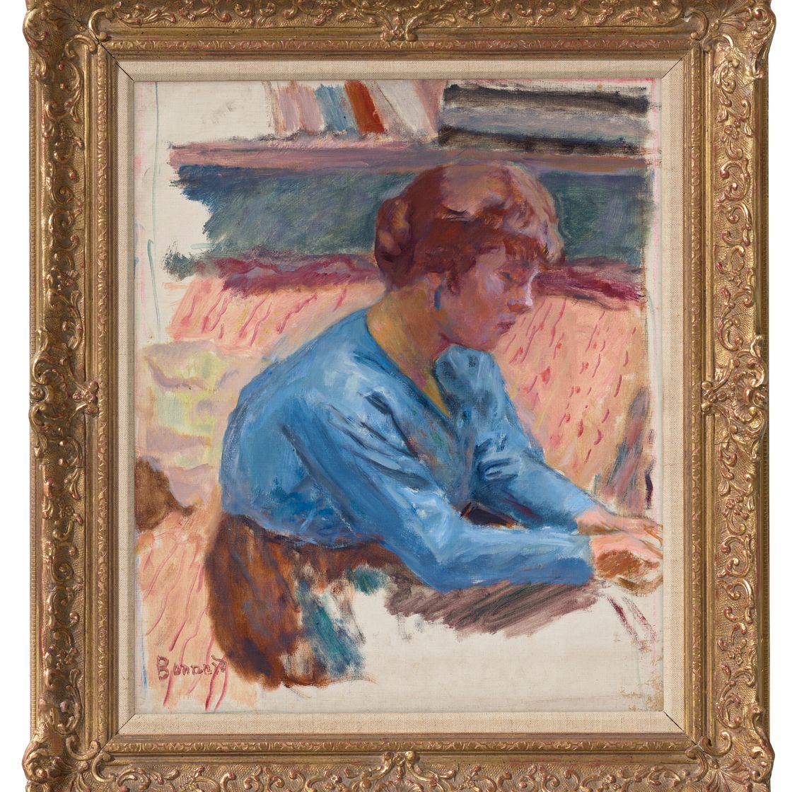 Pierre Bonnard — Женская задумчивость в голубом корсаже, изображение 3