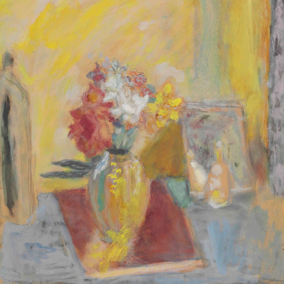 Pierre Bonnard — Ваза с цветами на столе