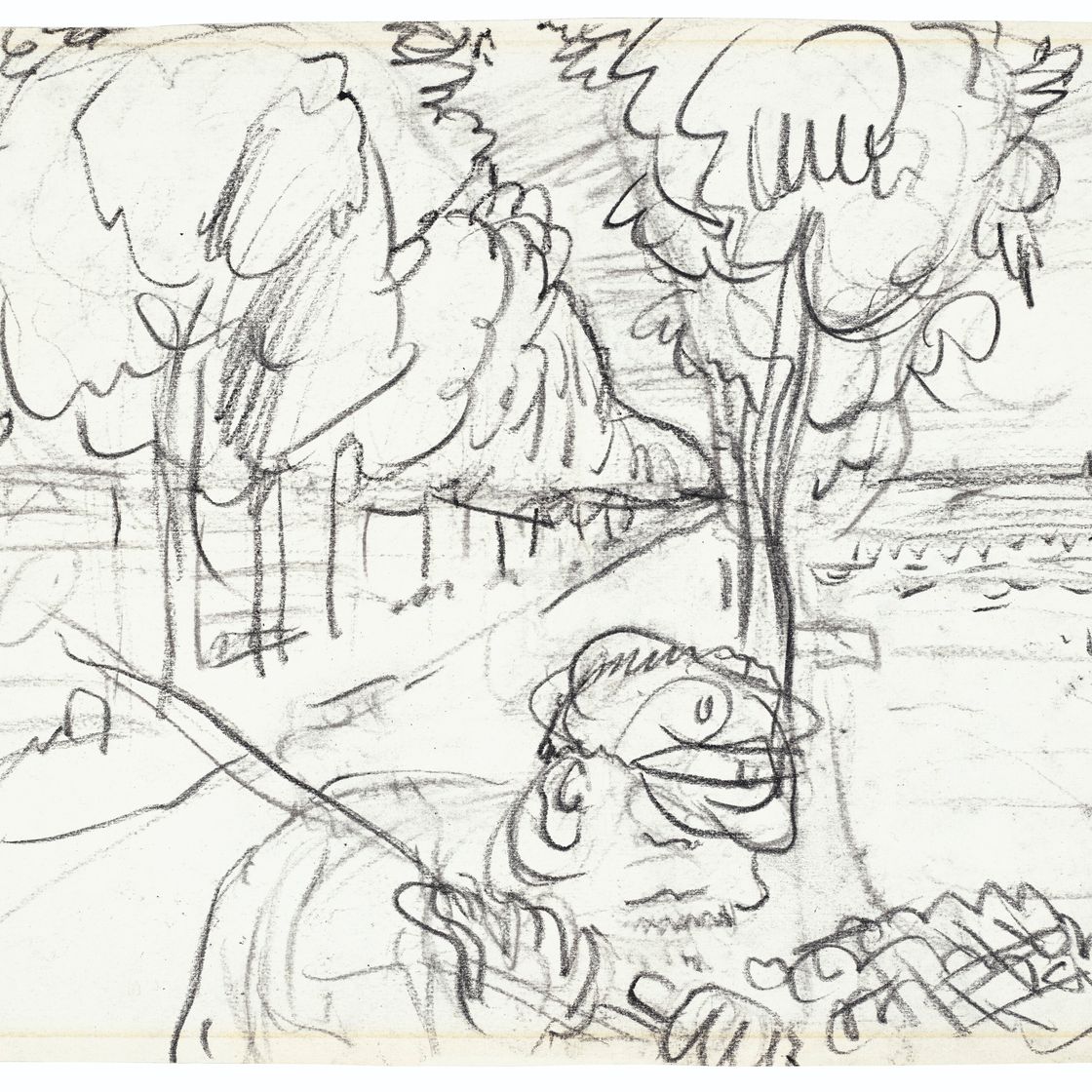 Pierre Bonnard — Аллея деревьев (справа); День памяти аллеи деревьев (сзади), изображение 2