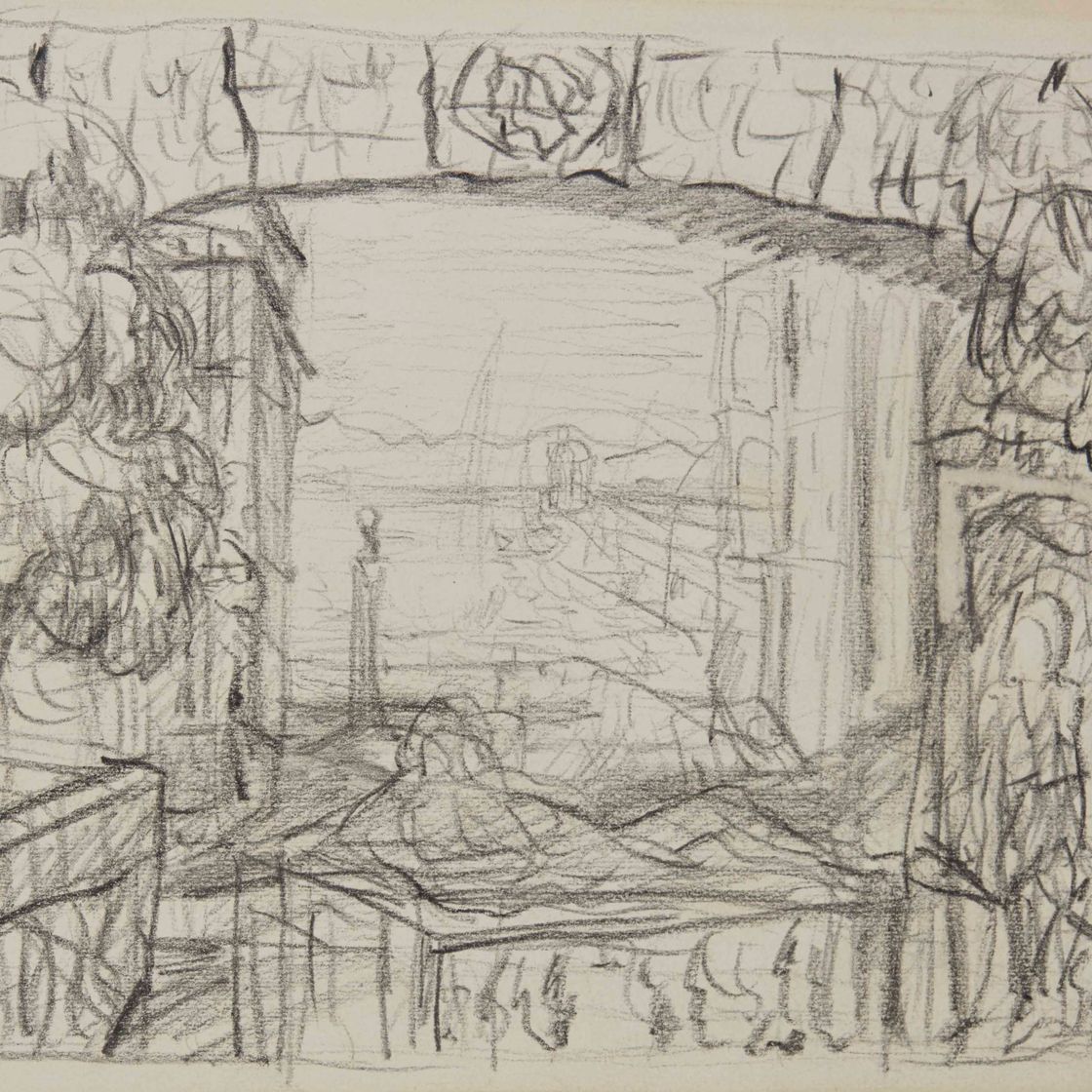 Pierre Bonnard — Этюд для "Средиземноморья" или "Памятников" (справа); Этюд женственности (сзади)