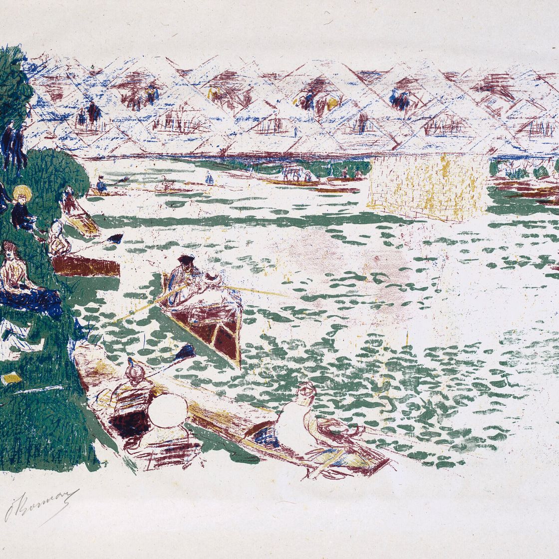 Pierre Bonnard — Канотаж из оригинального альбома марок галереи Воллара