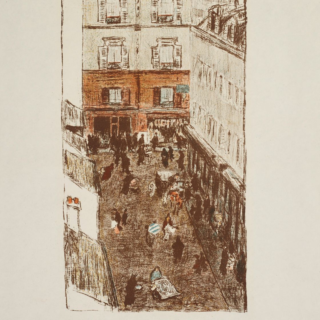 Pierre Bonnard — Уличная монета, вю д'эн Хот, из "Великолепных аспектов парижской жизни"