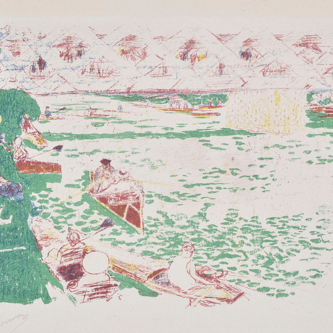 Pierre Bonnard — Канотаж из оригинального альбома марок галереи Воллара