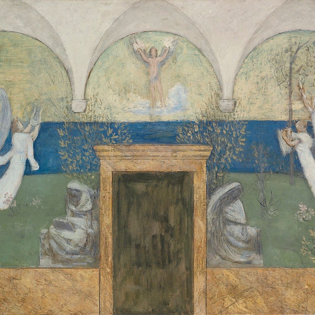 Pierre Puvis De Chavannes — Картина, подготовленная к выставке "Музы-вдохновительницы" в честь Жени, посланницы Люмьер в Бостонской публичной библиотеке.