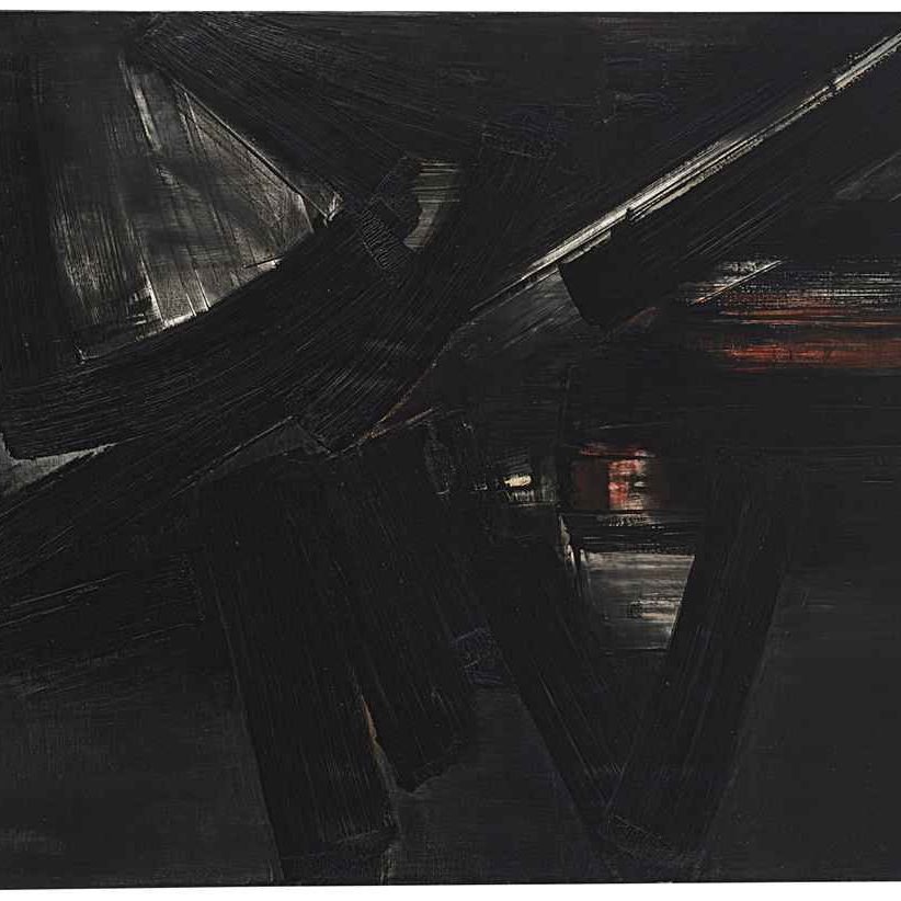 Pierre Soulages — Рисунок 130 х 162 см, 3 аврила 1955